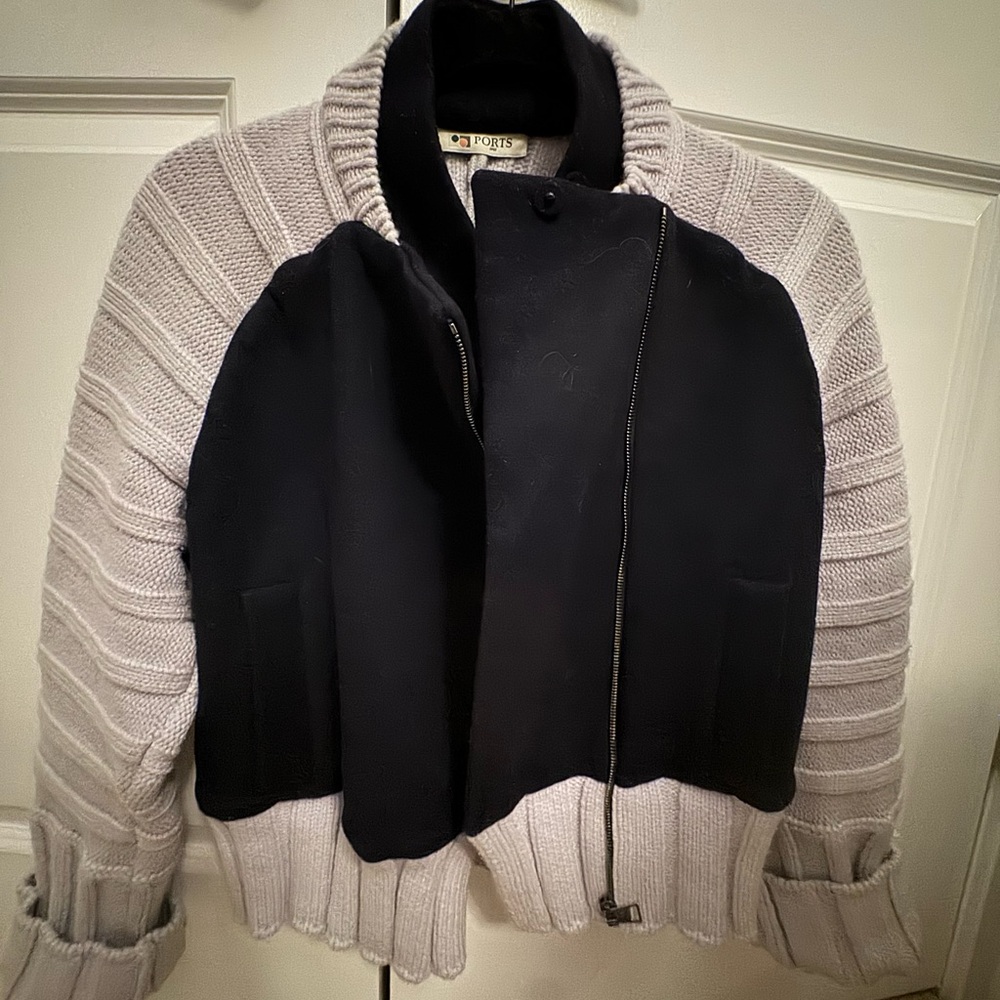 Stylish Black and Gray Varsity Jacket